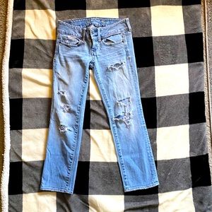 American Eagle artist crop jeans